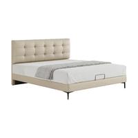 顾家家居 KUKA 智惠系列 DS8386B 现代简约皮床+乳胶床垫 极夜黑 180*200cm