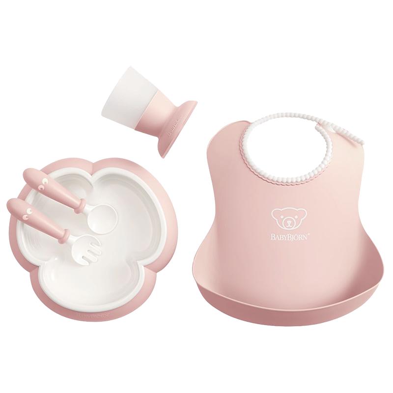 BabyBjorn婴幼儿儿童餐具五件套礼盒装宝宝餐盘辅食餐具袋 五件套礼盒 | 粉色