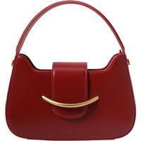西木汀 花开山寺 牛皮小众手提结婚婚包女新娘单肩斜挎红色小包包 高级红