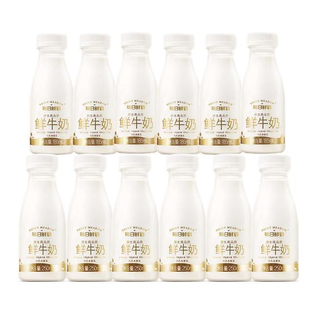 今日必买：每日鲜语 3.6g蛋白250ml*6+3.6g蛋白185ml*6 共12瓶