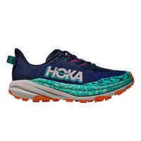 HOKA ONE ONE 女款夏季飞速羚羊6越野跑步鞋SPEEDGOAT 6轻量透气 学院蓝/流星绿 36