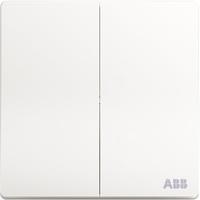 ABB 轩致系列 AF122 双开单控开关 典雅白