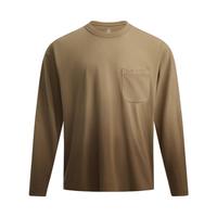 安德玛（UNDERARMOUR）春秋男子渐变水洗针织运动休闲长袖T恤1389364 棕色498 L