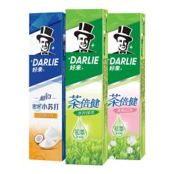 好来 黑人牙膏茶倍健龙井绿茶清新口气防蛀黄牙垢烟渍含氟牙膏成人 茶倍健190g*3+40g*2