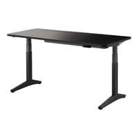 9am黑翼Raven智能电动升降桌电竞游戏桌带升降电源盒 岩板色 1.6m 【ENF级环保板】岩板色