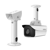 安保力科 I型监控支架铝合金加厚圆立柱吊装加长立杆鸭嘴万向室外摄像机枪机护罩支架适用于海康大华摄像头 400mm长