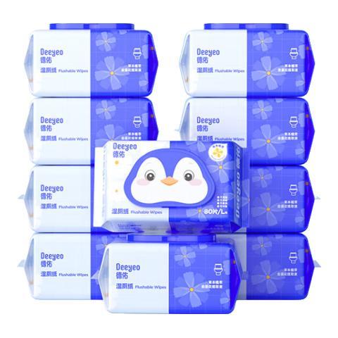 德佑 金盏花洁厕湿巾 80抽*10包
