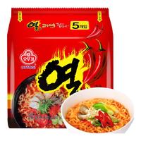 不倒翁韩国方便面拉面 火热拉面泡面600g(120g*5包入) 火热拉面600g