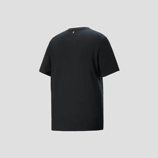 萨洛蒙（Salomon）男款 户外运动印花舒适透气短袖T恤 SAL GLOBE GRAPHIC SS TEE 深黑色 C22490 S