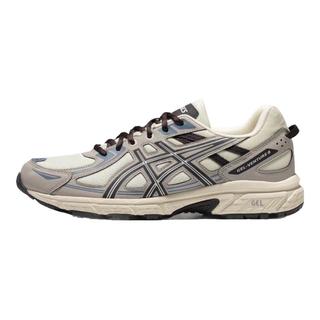 ASICS 亚瑟士 跑步鞋男鞋越野透气运动鞋抓地耐磨跑鞋 GEL-VENTURE 6 奶白色/灰色 42