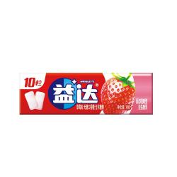 益达 木糖醇无糖口香糖草莓味14g/条约10粒 休闲零食 糖果 口气清新糖