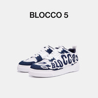 B5 BY BLOCCO5 BLOCCO5女鞋男女同款刺绣休闲情侣火焰板鞋字母鞋