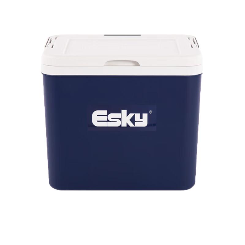 ESKY保温箱车载冰箱户外冷藏摆摊商用医用大容量便携车家两用后备箱子 【卡冰砖款】26L-EPS(2*冰砖)