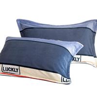 艾薇牛奶绒枕套法兰绒宿舍枕头套一个 清风韵律 48*74cm 清风韵律【牛奶绒枕套一个装】