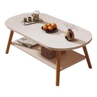 风行天下客厅小茶几家用简约现代小户型茶台简易卧室出租屋多功能小边桌子 【双层-圆弧款】100暖白色
