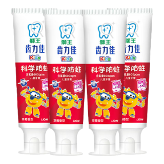 獅王 木糖醇兒童牙膏 50g*4支