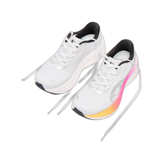 QIAODAN 乔丹 领航600 巭TURBO回弹 女子厚底慢跑鞋 QXB022253213R 乔丹白/黑色-芭乐 37