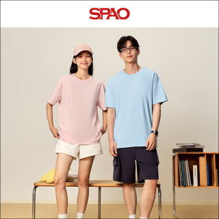 SPAO 100%純棉T恤  親膚透氣   男女同款（任選2件）