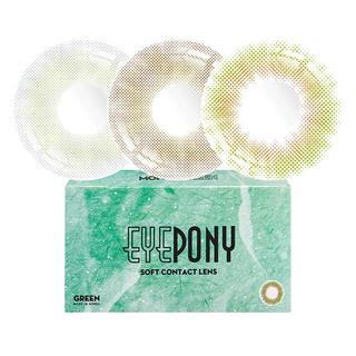 EYEPONY美瞳女月抛1片自然小直径彩色近视隐形眼镜视客 银色清泉 375度
