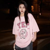 YEP 美式复古 女士短袖T恤 夏季宽松打底衫