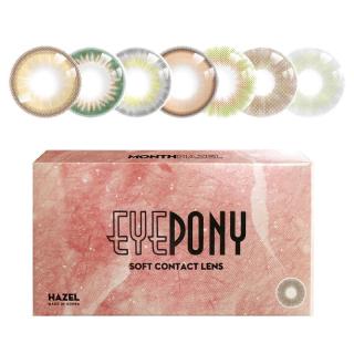 EYEPONY美瞳女月抛1片自然小直径彩色近视隐形眼镜视客 樱落棕 550度