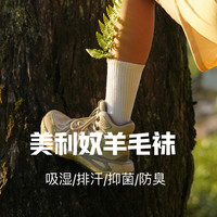 灰壳春夏女美丽奴羊毛袜速干防异味透气登山美丽诺专业徒步运动袜 L(40-44码)