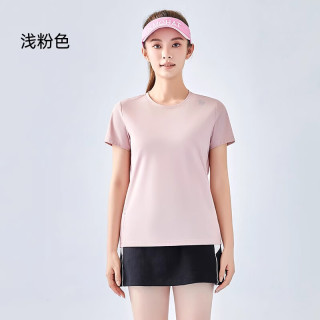 五只白鵝 女士 短袖t恤  淺粉色
