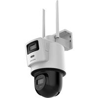 HIKVISION海康威视摄像头内置无限流量4G免流量双摄800万家用监控器夜视全景室外户外带64G卡新老