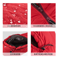 君羽（JUNYU） 君羽 户外鹅绒900蓬极限登雪山露营探险旅行 加厚鹅绒木乃伊睡袋 冰黄-彩蓝-1200克