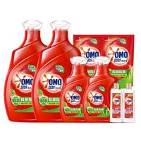 OMO 奥妙 除菌除螨洗衣液 3kg*2瓶+1kg*2瓶+480g*2袋+100g*2瓶 桉树艾草香