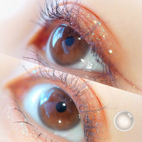 Choli美瞳日抛女自然大小直径choli奶杏宙斯10片 芝士黑棕日抛 （双彩棕）（尺码S++） 0度