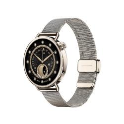 小米 Watch S4 智能手表 蓝牙版 41mm 银色不锈钢表壳 流沙金米兰尼斯表带