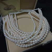 豪珠 绍兴诸暨特产淡水无核珍珠项链 正圆强光链锁骨链全珠链 10-11mm近圆强光基本无瑕 45cm