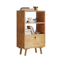 舒歌床头柜实木 原木床头柜卧室小型实木床头柜简易 小床头柜现代简约 90cm高 三层 单抽