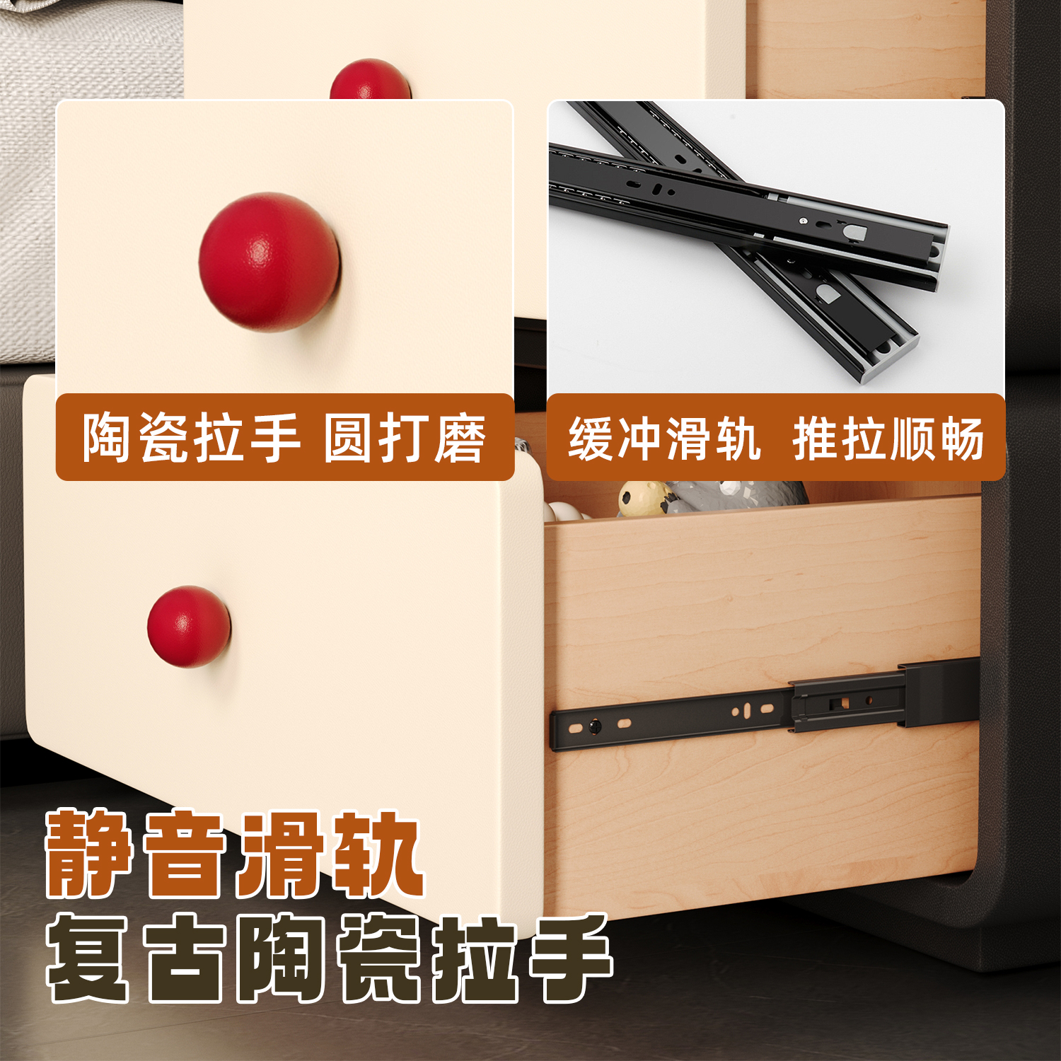 床头柜免安装实木现代2024简约置物架床边柜小卧室家用收纳柜