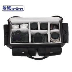 赛腾 STATIN DC4323相机包两机多镜头大容量单反单肩包专业摄影包多功能单反包抗压