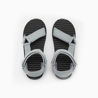 無印良品 MUJI（無印良品 ）男女通用 波型鞋底 布带凉鞋(男士/女士) 无性别男款女款休闲凉鞋 浅灰色 2S 42 码/L 260mm（3.0）