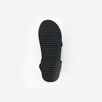 無印良品 MUJI(無印良品 )男女通用 波型鞋底 布带凉鞋(男士/女士) 无性别男款女款休闲凉鞋 黑色 3S 46 码/XXL 280mm(3.0)