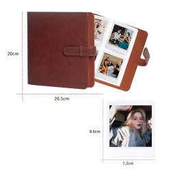 德威狮 拍立得Square方型胶卷相片纸相册SQ1/SQ20/SQ10/SQ6/SP-3皮质影集 square288枚相册_棕色