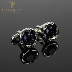 T＆Twenties T&Twenties星辰大海.深邃星空石法式衬衫袖扣男士轻奢衬衣袖钉cufflinks礼盒  K171 星辰大海.袖扣1对