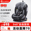 innokids 儿童安全座椅汽车用ISOFIX接口 YC06铠甲卫士-珊瑚灰