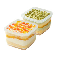 每实 MES 挖盒子蛋糕 165g*2杨枝甘露味+175g*2乌龙柑橘味