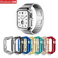 百亿补贴：羽博 适用苹果手表iwatchs9保护套s8铠甲防摔s7软胶壳se秒变ultra2
