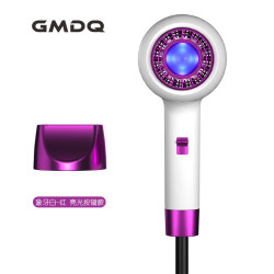 GMDQ 远红外线智能吹风机空芯蓝光负离子大功率电吹风机 象牙白-红 A