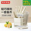 京东京造 刀具套装 12件套 切片刀+三德刀+水果刀+剪刀+瓜刨+开瓶器+菜板+筷子4双+刀架