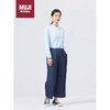 MUJI 無印良品 棉 汉麻 牛仔 宽版裤 女式牛仔裤 深藏青色 L