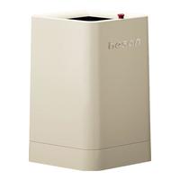 百露客厅垃圾桶家用2025厨房卧室高颜值可移动卫生隐藏带轮垃圾桶 方形 奶油色 12L 【隐藏式滑轮】