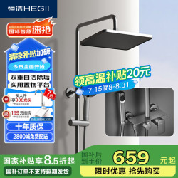 恒洁 HEGII 淋浴花洒套装Y58 钢琴按键大平台水温数显花洒全套HMF941-333B-WM
