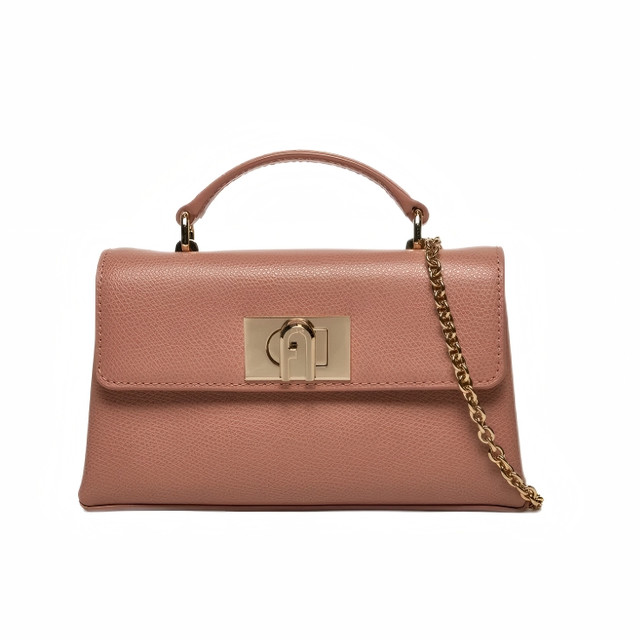 FURLA 1927 迷你斜挎手提包 薄纱粉