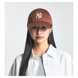 MLB 男女帽子软顶棒球帽 经典刺绣大标弯檐帽